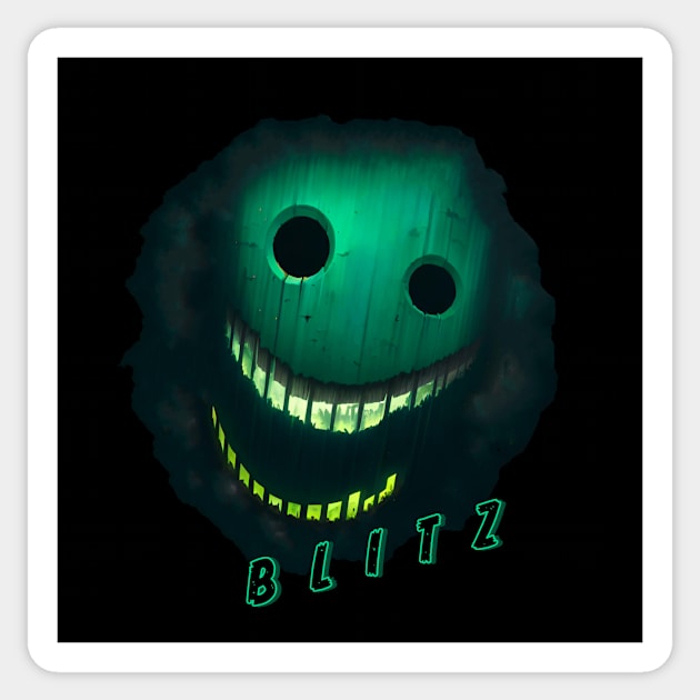 Green Blitz - Roblox Doors Inspired Sticker by Atomic City Art